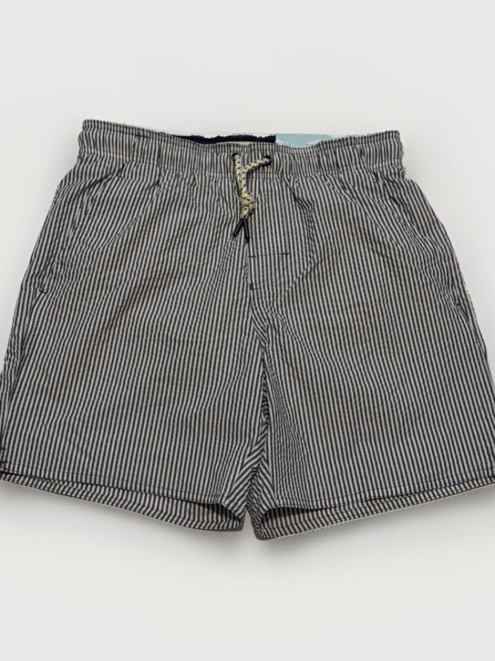 Laguna Swim The Volley Swim Trunks Mens S Blue White Striped Drawstring Pockets